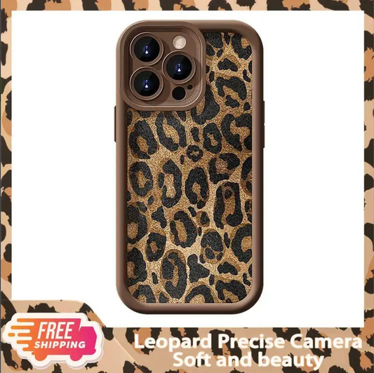 Leopard Phone Case with Hand Strap for iPhone, Bold Style & Secure Carry!