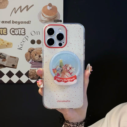 Christmas Curious Animal Party Case for iPhone 11-16 Cute Lucky Magnetic Stand Phone Case - Funoky