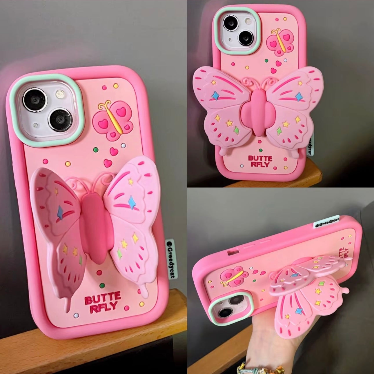 iPhone Butterfly Stand Case Phone Case Exclusive Gift For Girlfriend Gift For Bestie