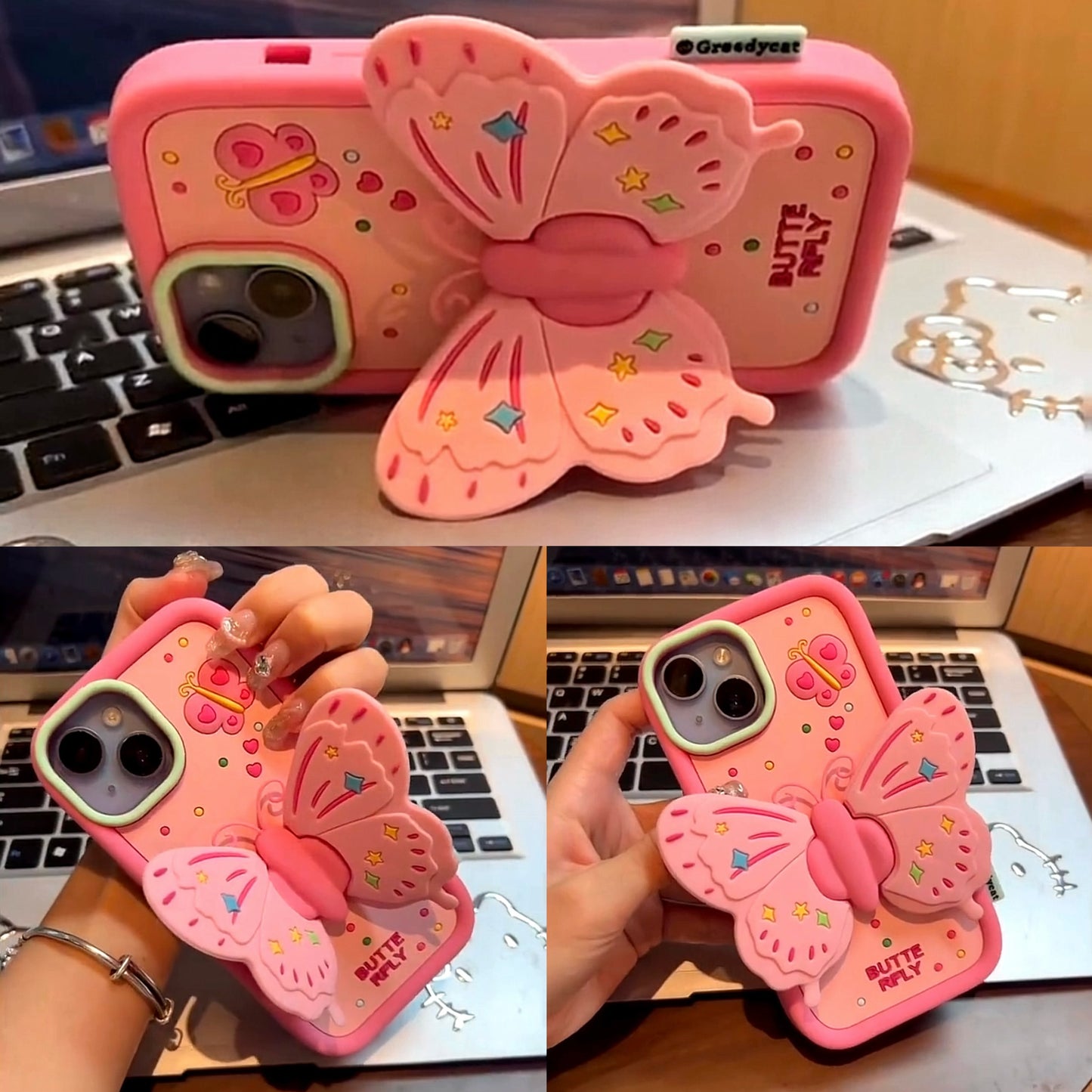 iPhone Butterfly Stand Case Phone Case Exclusive Gift For Girlfriend Gift For Bestie