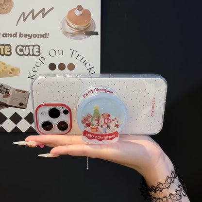 Christmas Curious Animal Party Case for iPhone 11-16 Cute Lucky Magnetic Stand Phone Case - Funoky